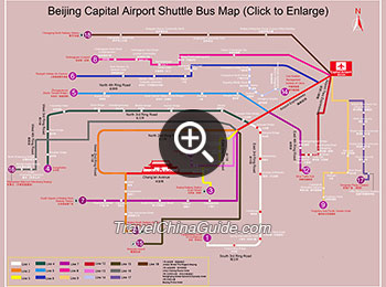 北京首都机场穿梭巴士图