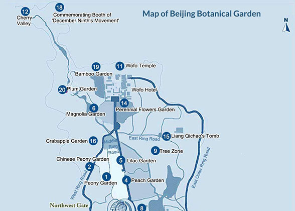 北京植物园地图