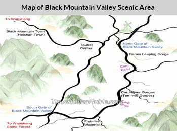 重庆黑山谷的地图