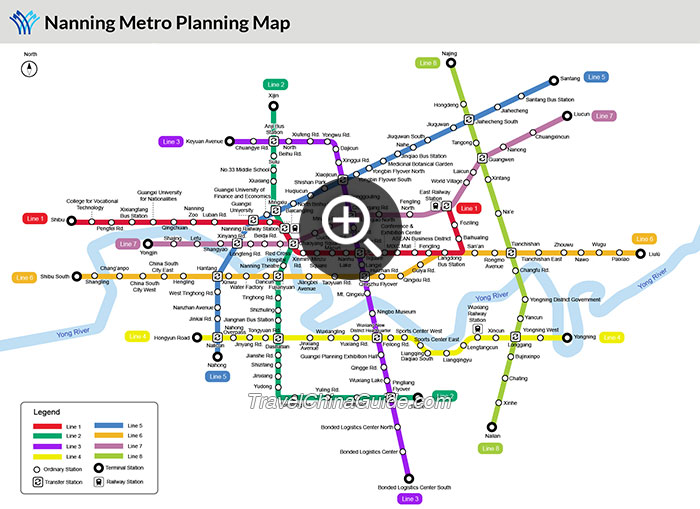 南宁地铁规划地图