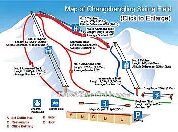 长城岭滑雪场地图