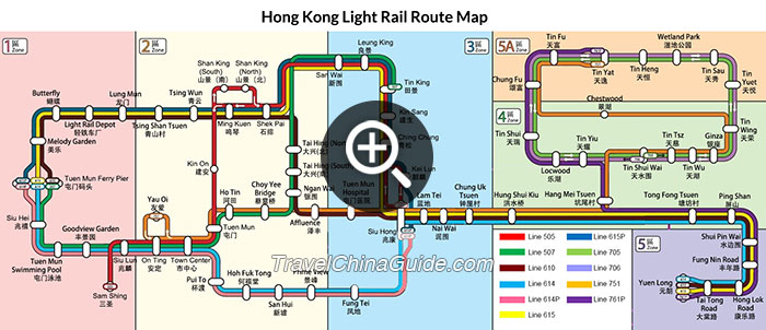 香港轻轨线路图