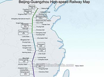 京广高速铁路地图