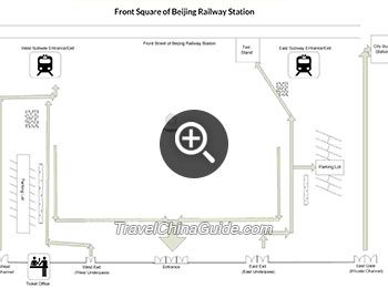 北京火车站前广场地图
