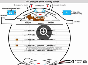 上海南站1F地图