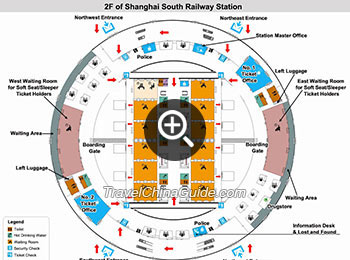 上海南站2楼地图