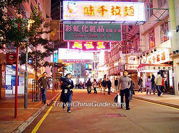 香港街道夜景