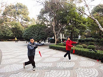 Morning Exercises in Shanghai People's Park